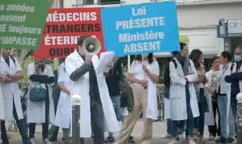 Soutien de Jeunes Médecins à la manifestation des PADHUE